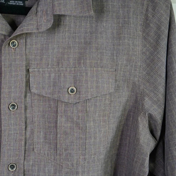 Prana Shirt Mens Small Hiking Button Up Ascension Roll Tab Sleeves Performance - Picture 3 of 10